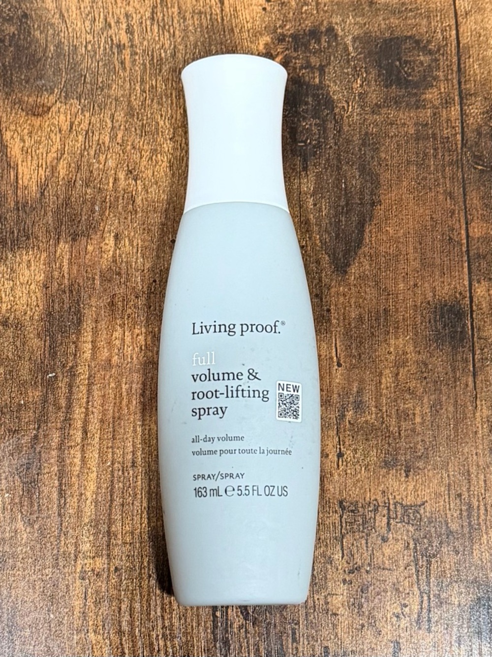 Living Proof Full Root Lift Spray - Light Gray and White Bottle